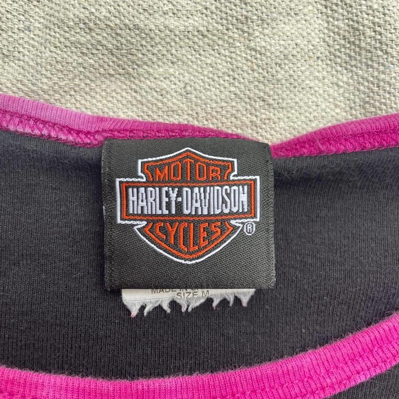 Womans harley davidson tie dyed baseball tee - Picture 3 of 6